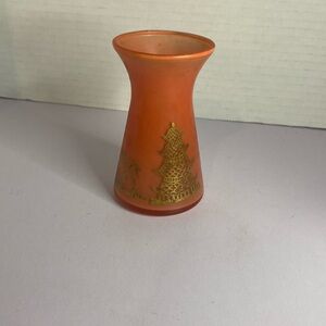 Oriental vintage orange vase